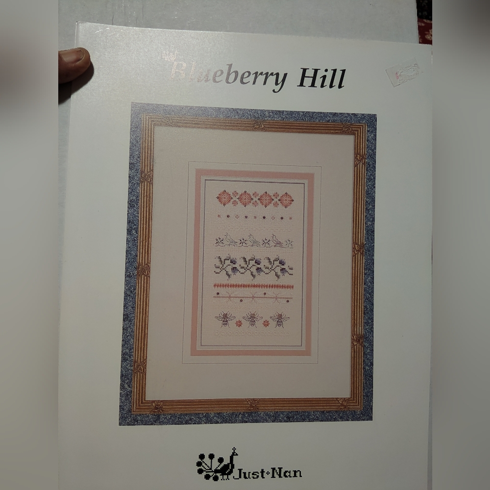 Just Nan Blueberry Hill Cross Stitch Pattern Booklet Bumble Bees Birds Bee